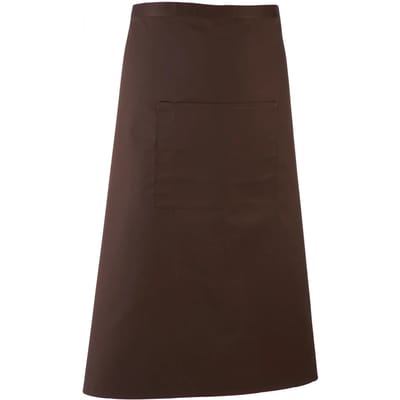Schort/Tuniek/Werkblouse Unisex One Size Premier Brown 65% Polyester, 35% Katoen