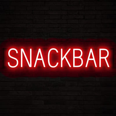 SNACKBAR - Lichtreclame Neon LED bord verlicht | SpellBrite | 82,92 x 16 cm | 6 Dimstanden & 8 Lichtanimaties | Reclamebord neon verlichting