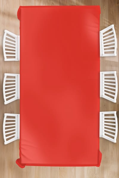 Tafelkleed - Tafellaken - 150x300 cm - Rood - Kleur - Effen - Binnen en Buiten