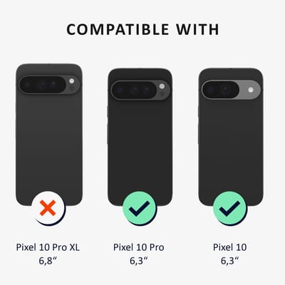 kalibri telefoonhoesje geschikt voor Google Pixel 10 / Pixel 10 Pro hoesje - Smartphone case met 2x screenprotectors - Mobiele telefoon cover in transparant