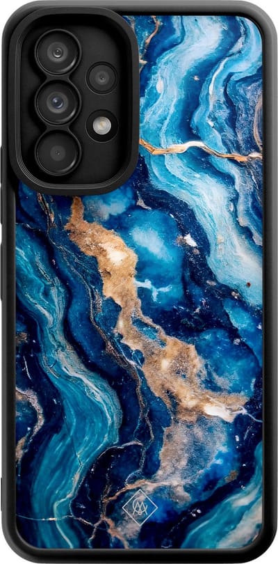 Casimoda® hoesje - Geschikt voor Samsung Galaxy A53 - Ocean Marble - Zwart TPU Backcover - Water - Blauw
