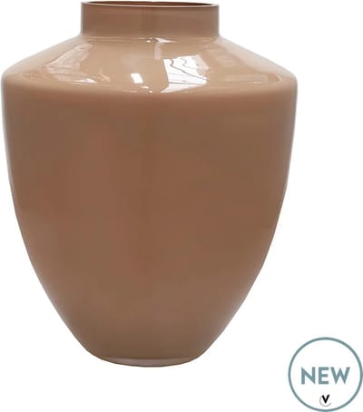 Vaas Tugela | Small | Zand - Sand | Mondgeblazen glas | Glans | Ø24,5 x H29 cm