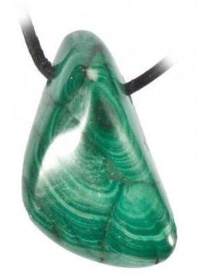 Yogi & Yogini naturals Malachiet A trommelsteen hanger geboord (2.5-3.5 cm)