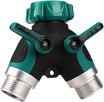 Allecto - Tuinslang Splitter - Y Valve Water Tap Connector - Duurzaam en Handig - 3/4 Inch - Tuinaccessoire - Geschikt voor Buiten - 1 Stuk