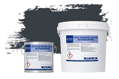Wixx 2K Epoxy AQ 750 Betoncoating - 10kg - RAL 7016 | Antracietgrijs