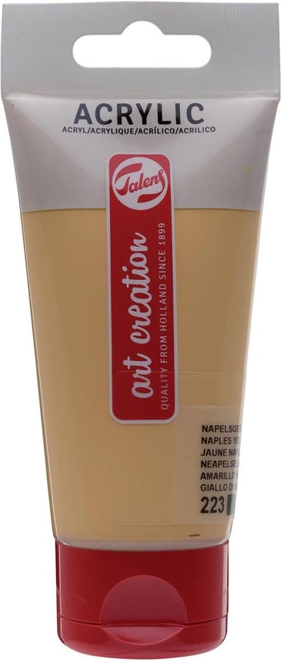 Acrylverf tac 223 napelsgeel donker tube 75ml | 3 stuks