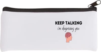 Akyol - keep talking i am diagnosing you Etui - Quotes - dokters - patiënten - mensen testen - collega's - werknemers - verjaardagscadeau - verjaardag - cadeau - afscheidscadeau - geschenk - leuke cadeau - kado - gift - 20 bij 9 cm