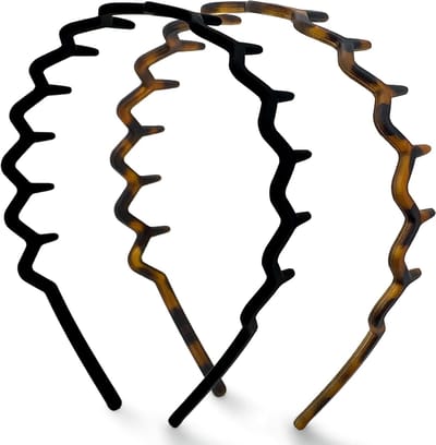 VHV - Haarband - Diadeem dames - 2 stuks - Antislip haarband met tanden - Haaraccessoire voor dagelijks stylen sport en make-up