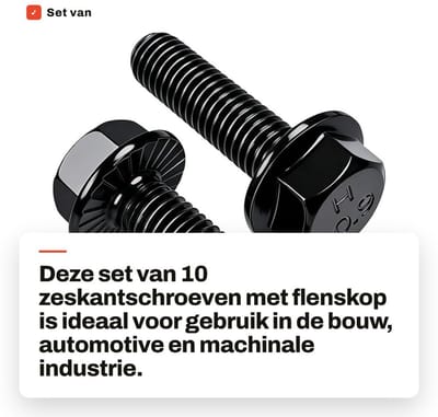 Dailygoods- Zeskantschroeven 10 stuks - Flenskop - Koolstofstaal 10.9 - Zwarte afwerking - M12 x 70 - Hoge treksterkte - Flensschroeven
