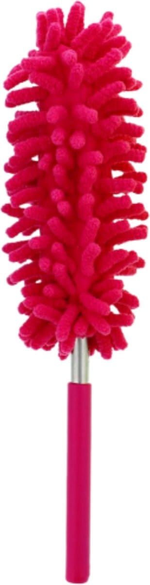 Chenille Microvezel Schoonmaak Plumeau met Telescoopsteel (Roze) - Microfiber Uitschuifbare Lamellen Stoffer - Jaloezie Afstoffer - Luxaflex Duster - Ragebol Stofdoek Huishoud Reiniger - Stof Verwijderaar - Stofvrij Reinigen Schoonmaken