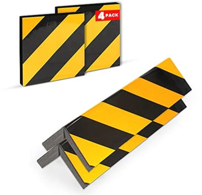 Parkeerbescherming voor garagezuilen en parkeerplaatsen - Reflecterende hoeken en bumperbescherming (2 stuks 40 x 20 x 2 cm + 2 stuks 20 x 20 x 2 cm)