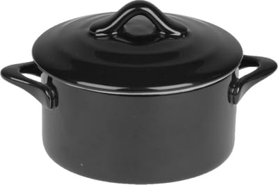 Cosy & Trendy Black Ovenschotel Met Deksel - Rond - 0L2 - Ø 10 cm x 5 cm