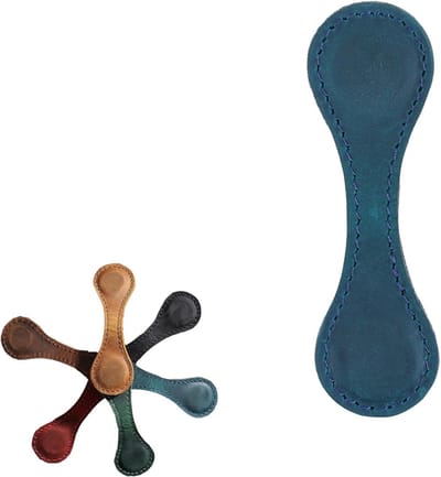 decoratieve boekenlegger, magnetische boekenleggers van leer, gepersonaliseerde bladwijzers, cadeau, dubbelzijdige magnetische clips, onmisbare modeproducten voor lezers (blauw)