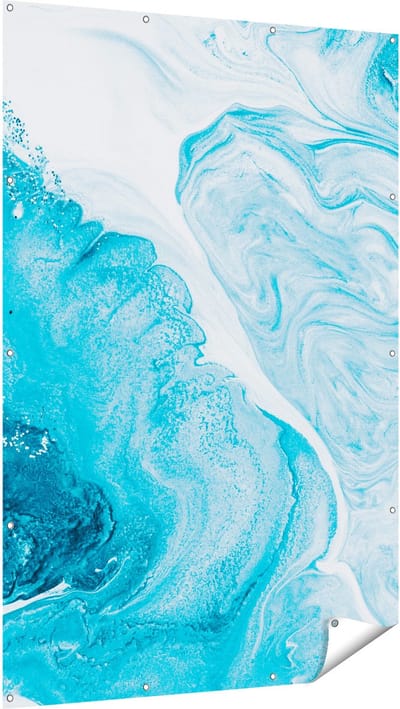 Gards Tuinposter Abstracte Kunst van een Oceaan - 120x180 cm - Tuindoek - Tuindecoratie - Wanddecoratie buiten - Tuinschilderij