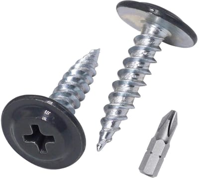 50x Zelftappende Houtschroeven 4.2x19mm Antracietgrijs RAL 7016 - Trusskop