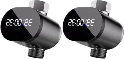 Douche Thermometer Timer - Badmeter Water - Veilig Baden - Realtime Temperatuur - DN15 Compatibel - Zilver
