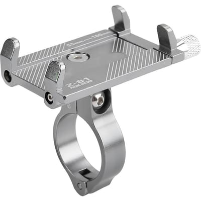 Aluminium Verstelbare Fietsstuur Telefoonklem Fiets Smartphone Houder Standaard Titanium