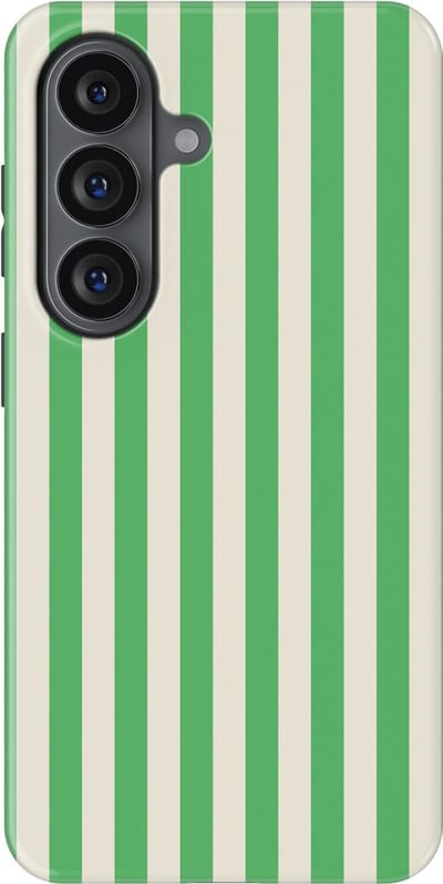 DripCase Gestreept Hoesje Samsung Galaxy S26 | Backcover met Mag | Stripes Motief | Trendy Case Samsung Galaxy S26 met Strepen Pistachio Cream