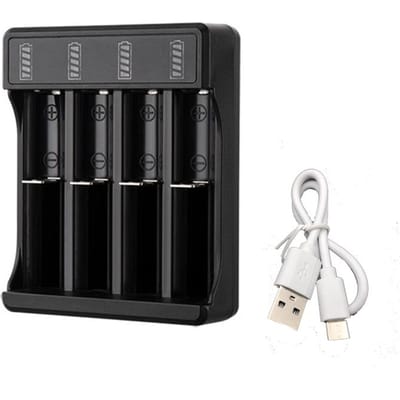 2/4 Slots Universele Batterij Oplader voor 18650 18500 16340 14500 26650 Oplaadbare Lithium Batterij USB Opladen Adapter 4 Slot
