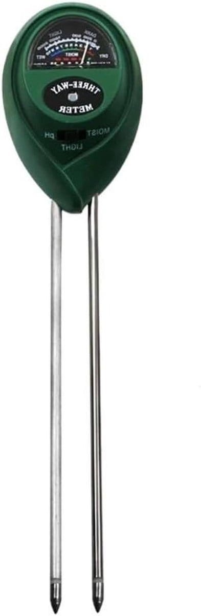 Bodem Tester - Vochtigheidssensor Planten - Planten Verzorgen - 3-in-1 Functionaliteit - 18 cm Sonde - Groen