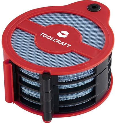 TOOLCRAFT 35 Stk. TO-10674222 Schuurnet voor multischuurmachine Met klittenband Korrelgrootte (num) 80, 120, 180, 240 (l x b x h) 175 x 140 x 72 mm 1