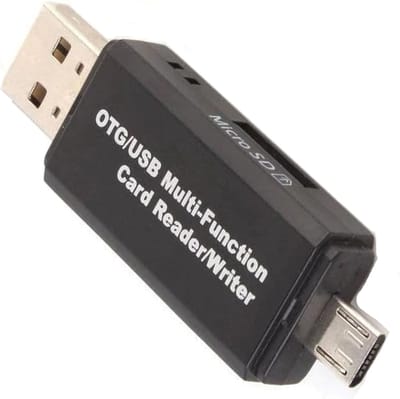 Micro SD Kaartlezer USB SD Kaarlezer USB SD Card Reader USB OTG 4-in-1 - Geschikt voor Telefoon, PC en Tablet