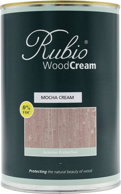 Rubio Monocoat WoodCream - Waxcrème in 1 Laag voor Verticaal Buitenhout - Mocha Cream, 1 l