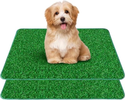 Kunstgras Honden - Puppy Toilet - Zindelijkheidstraining - Snelle Afwatering - 2 Stuks 36x46cm - Groen