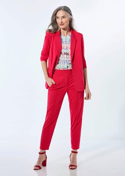 Lichte jersey blazer met uitstekende bewegingsvrijheid - rood - Gr. 42 van Goldner Fashion