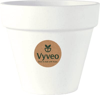 Vyveo - Bloempot Oslo - 14x12 - Wit - Bloempot voor binnen en buiten - Lichtgewicht - Breukbestendig - Vorstbestendig - UV-bestendig