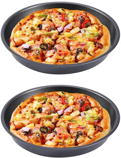 Dailygoods- Pizzabakplaat 23 cm - Antiaanbaklaag - Hoge Temperatuurbestendigheid - Bakvorm Rond - Bakvormen - Geschikt voor Taarten/Cakes