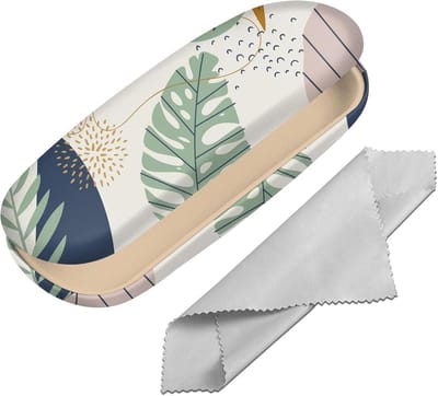 Hard Shell Brillenkoker voor Brillen met Reinigingsdoek voor Dames - Esthetische en Beschermende Uitvoering