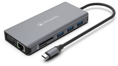 Atlantis Land A04-TC_DK46 laptop dock & poortreplicator Bedraad USB 3.2 Gen 1 (3.1 Gen 1) Type-C Grijs