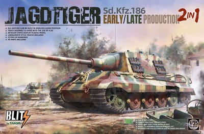 Takom Modelbouwpakket Militaire voertuigen - 8001 Sd.Kfz.186 Jagdtiger Early/Late Production (2 in 1) Plastic - 1:35 - Modelbouw