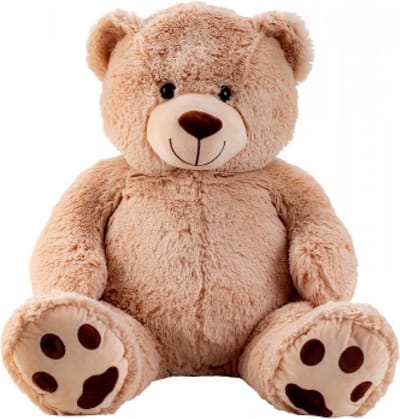 Pluche Beer 100cm - Teddybeer 100cm - Knuffelbeer - Beer pluche XXL - Lichtbruin - met Kraalogen