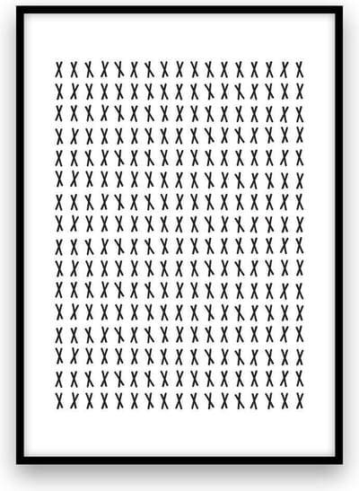 Poster: A thousand kisses - A4 - Zwart-wit