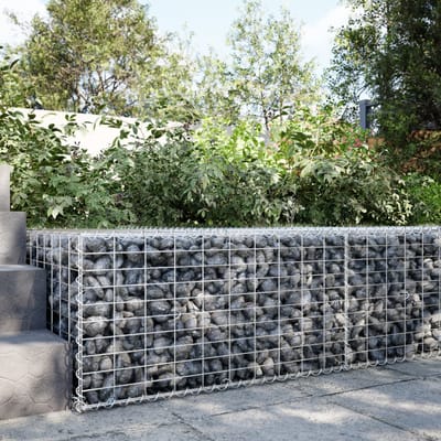 vidaXL - Schanskorf - 100x100x50 - cm - gegalvaniseerd - ijzer - zilverkleurig