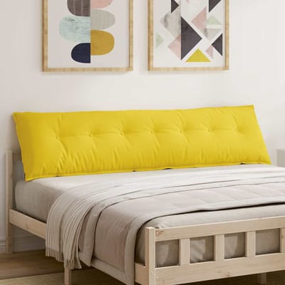 vidaXL - Rugkussen - Licht - Geel - 200 - x - 19 - x - 50 - cm - Stof