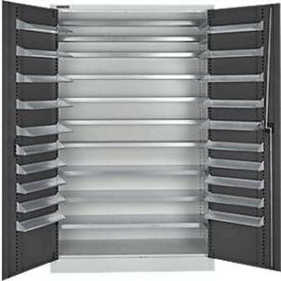Schäfer Shop Select voorraadkast, 10 etages, zonder kastinrichting, B 1200 x D 500 x H 1935 mm, staal, lichtgrijs/antracietgrijs