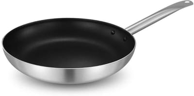 Roestvrijstalen Wokpan - Koekenpan met anti-aanbaklaag - Allround koken - Geschikt voor alle warmtebronnen - 32cm