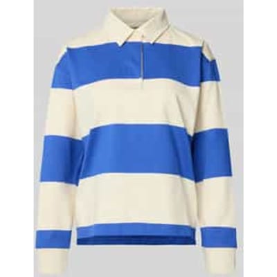 Regular fit poloshirt met lange mouw met verborgen knoopsluiting