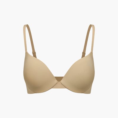 cfab - Voorgevormde push-up beugelbeha - beige - 75B - BH Zonder Beugel Voorgevormd - Ondergoed - Naadlos