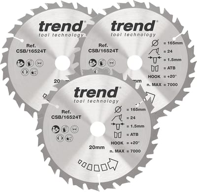Cirkelzaagbladen Hout - Zaagbladen Accu - Precisie Zagen - Verminderde Trillingen - 165mm Diameter