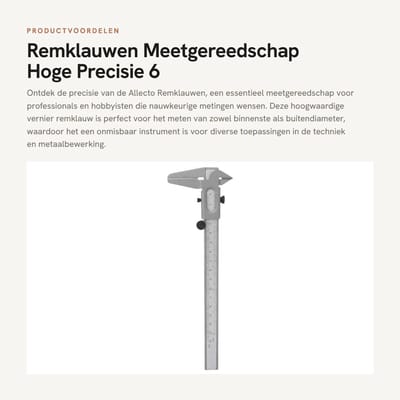 Dailygoods- Remklauw Hoge Precisie - Metalen Meetgereedschap - Binnendiameter/Buitendiameter - MM/Inch Schaal - Fijne Slijpverwerking - Lange Levensduur - Meetinstrument