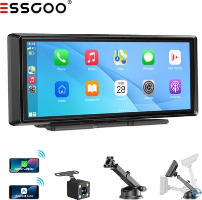 ESSGOO Geschikt voor Apple carplay & Android Auto - 8.1 Inch - Navigatiesysteem - Touchscreen - Inclusief Achteruitrijcamera