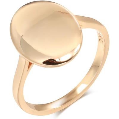 Mode Glanzende Ring Voor Vrouwen Roségoud Eenvoudige Ovale Geluksring Hoge Kwaliteit Dagelijkse Fijne Sieraden 8 beige