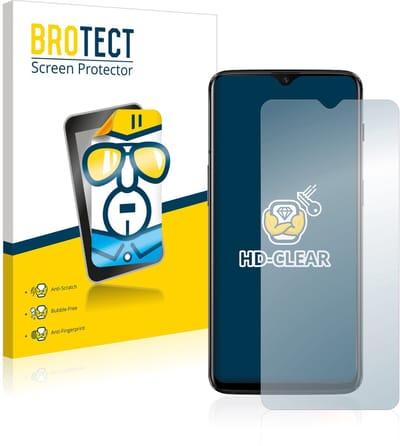 BROTECT - Screenprotector voor OnePlus 6T / OnePlus 7 - Folie Beschermfolie transparant 2 Stuks