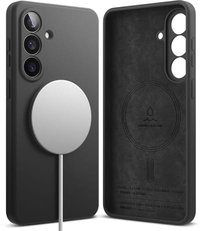 Ringke Silicone Magnetic Hoesje Geschikt voor Samsung Galaxy S26 Plus | Compatibel met MagSafe / Qi2 | Back Cover met Magneet | Zacht Siliconen | Slank Design | Zwart