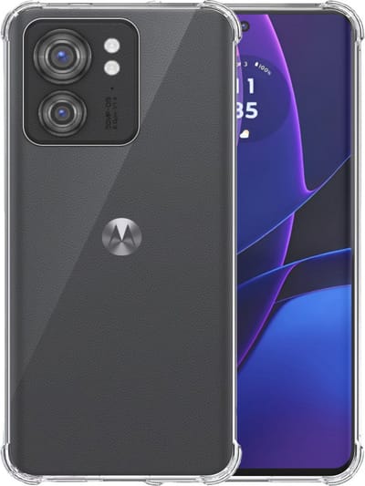 Telefoonhoesje Geschikt voor Motorola Edge 40 Transparant - Shockproof TPU Siliconen Case met Stootrand Doorzichtig - Smartphonica geschikt voor Motorola Edge 40