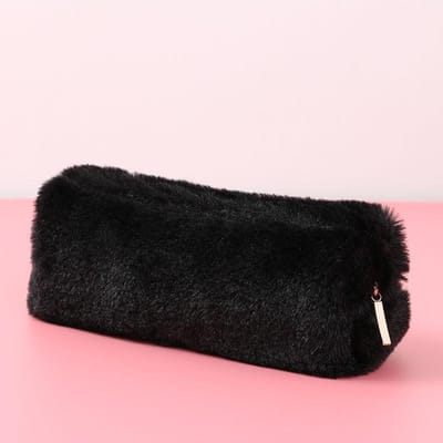 1 Pièce Lytwtw's Nouveau Mignon Dessin Animé Kawaii Peluche Portable Trousse à Stylo Crayon Sac Fournitures Scolaires de Bureau Étui à Papeterie